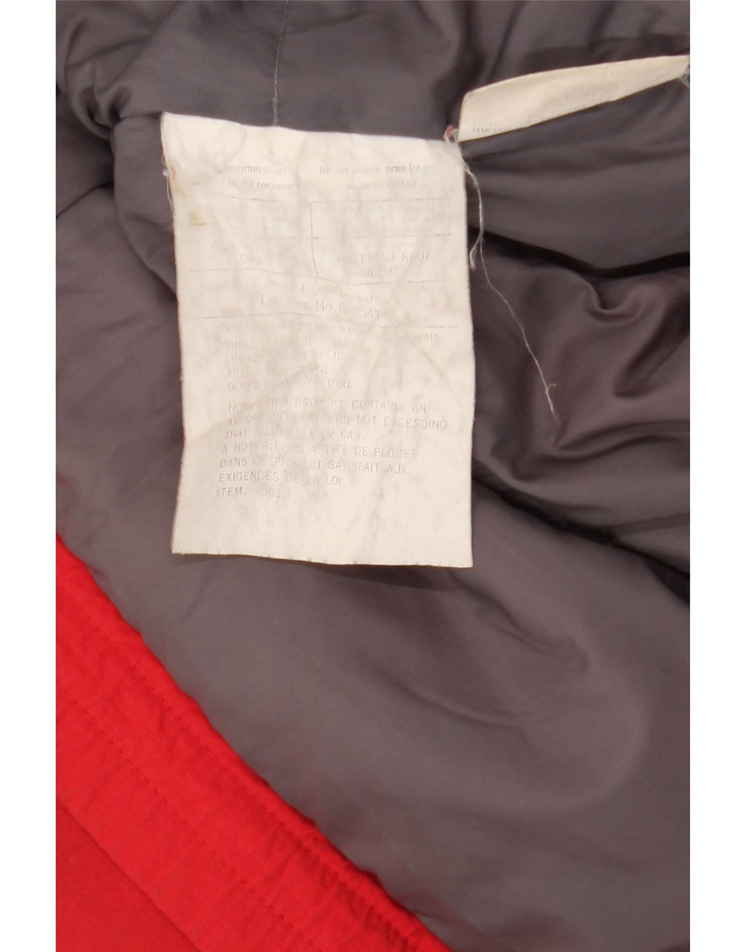 Jaqueta acolchoada masculina Eddie Bauer UK 42 XL algodão vermelho