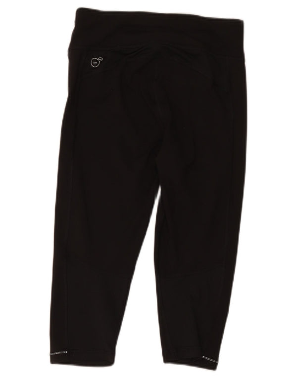 Puma Calça Capri Feminina UK 10 Pequena Poliéster Preto