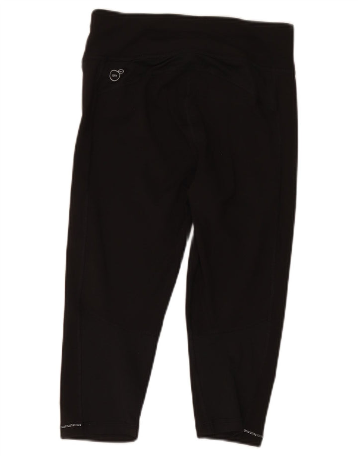 Puma Calça Capri Feminina UK 10 Pequena Poliéster Preto