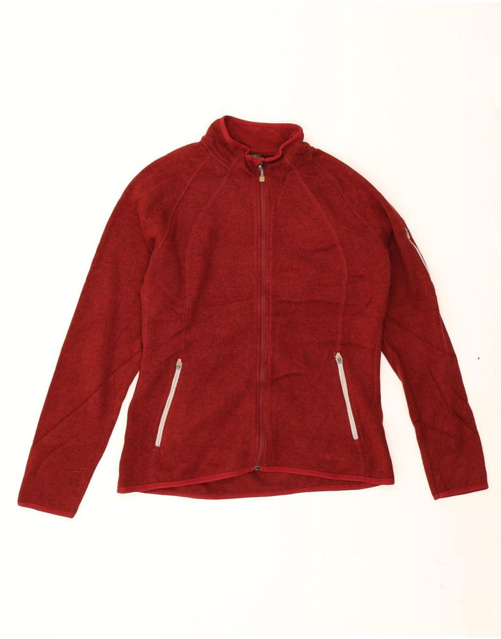 Jaqueta de treino feminina Eddie Bauer Reino Unido 18 XL vermelho manchado de poliéster