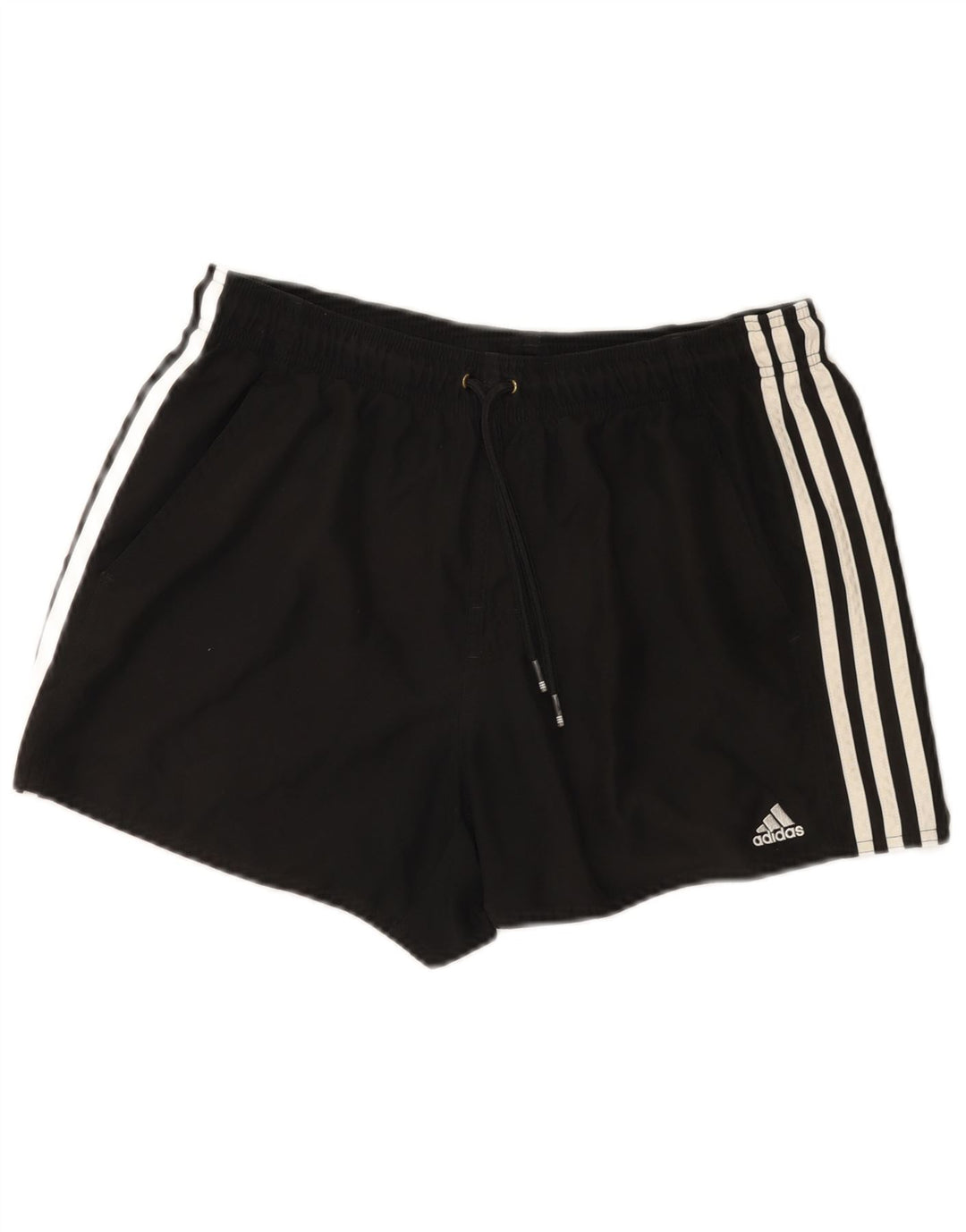 Shorts esportivos masculinos Adidas médio preto poliéster