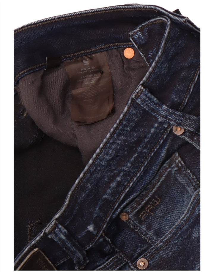 Calça jeans feminina G-STAR 3301 Slim W29 L30 azul marinho algodão