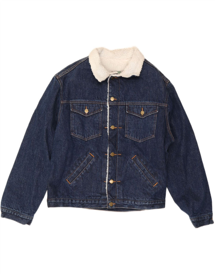 Jaqueta jeans masculina Sherpa GREEN FOX UK 38 azul médio