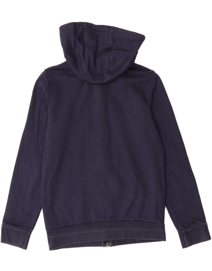 ADIDAS Boys Zip Hoodie Sweater 9-10 Years Navy Blue Cotton Vintage Adidas and Second-Hand Adidas from Messina Hembry 