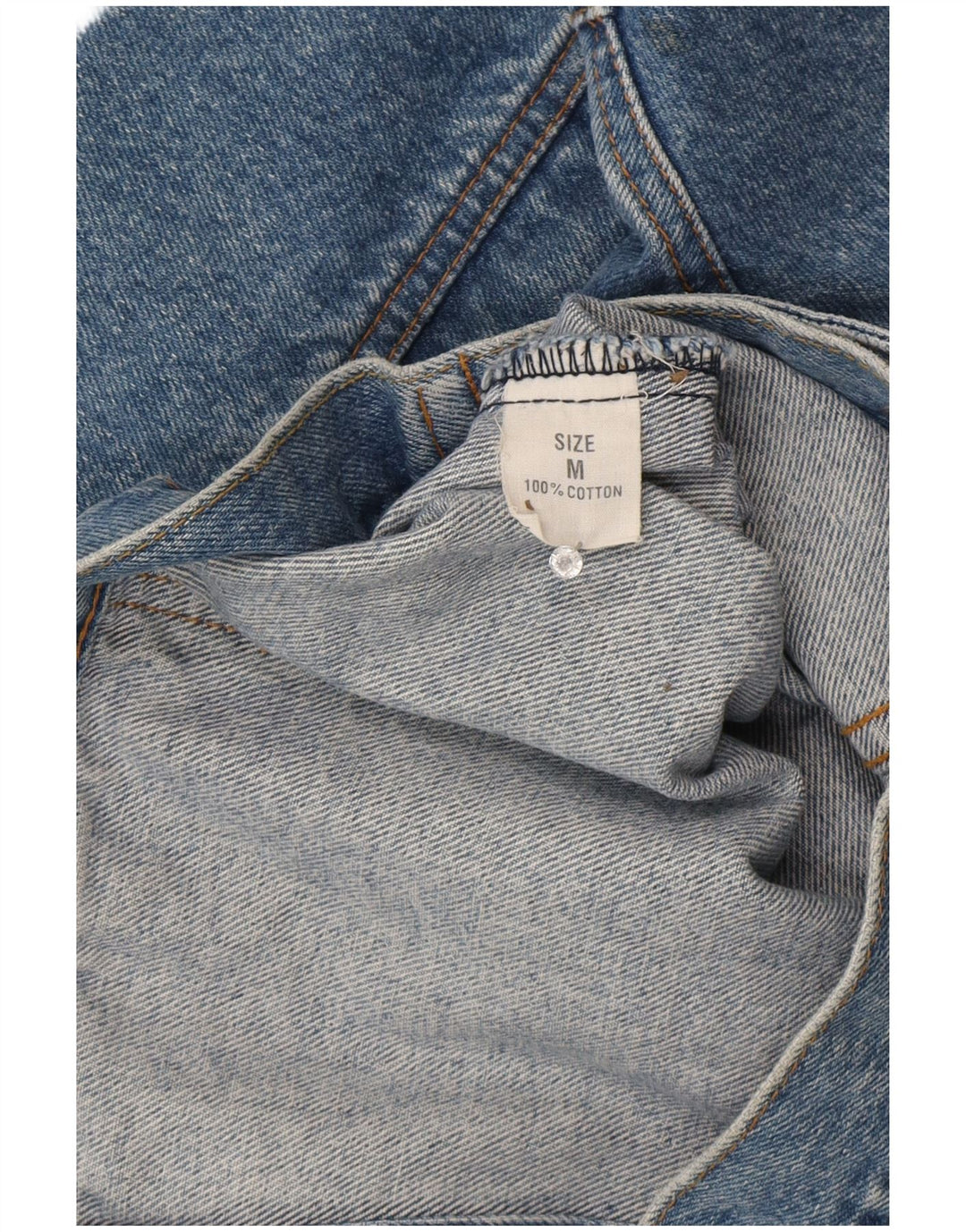 Jaqueta jeans feminina vintage de grandes dimensões Reino Unido 14 algodão azul médio