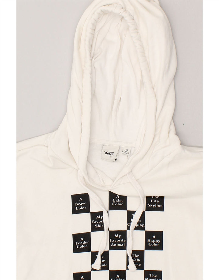 VANS Mens Graphic Hoodie Jumper XS White Cotton | Vintage Vans | Thrift | Second-Hand Vans | Used Clothing | Messina Hembry 