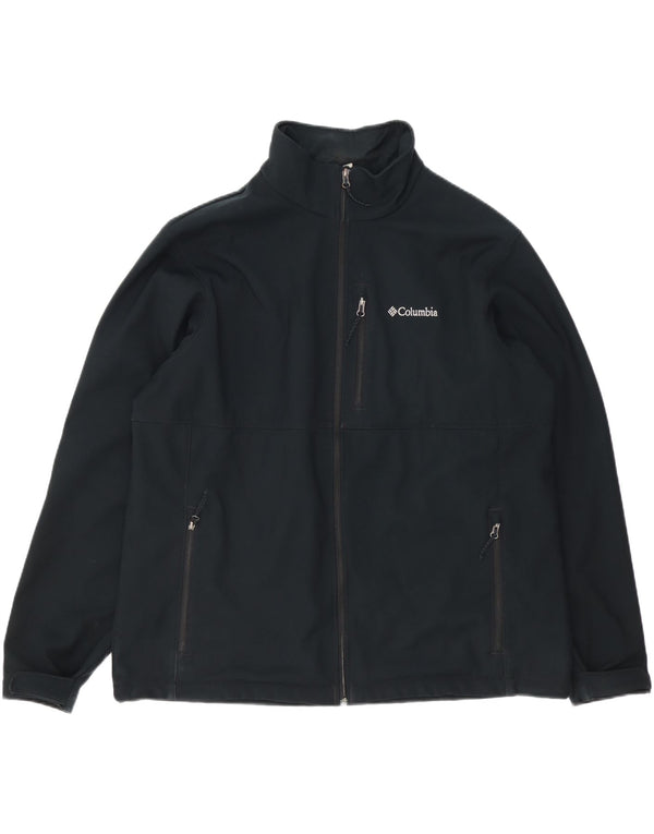 Jaqueta corta-vento masculina COLUMBIA UK 44 2XL poliéster azul marinho