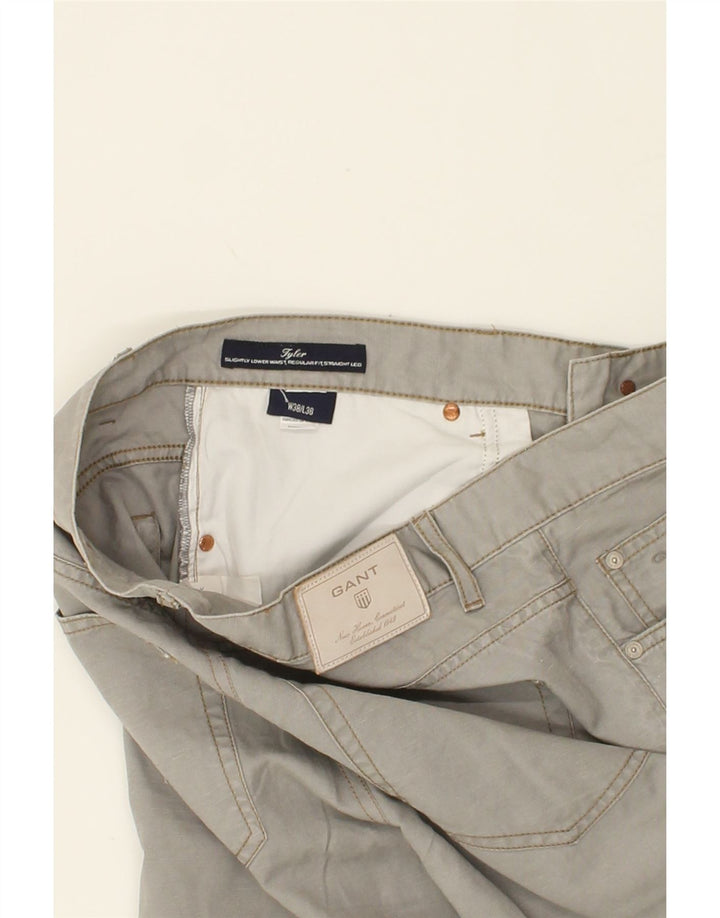GANT Womens Tyler Regular Straight Casual Trousers W38 L27 Grey Cotton Vintage Gant and Second-Hand Gant from Messina Hembry 