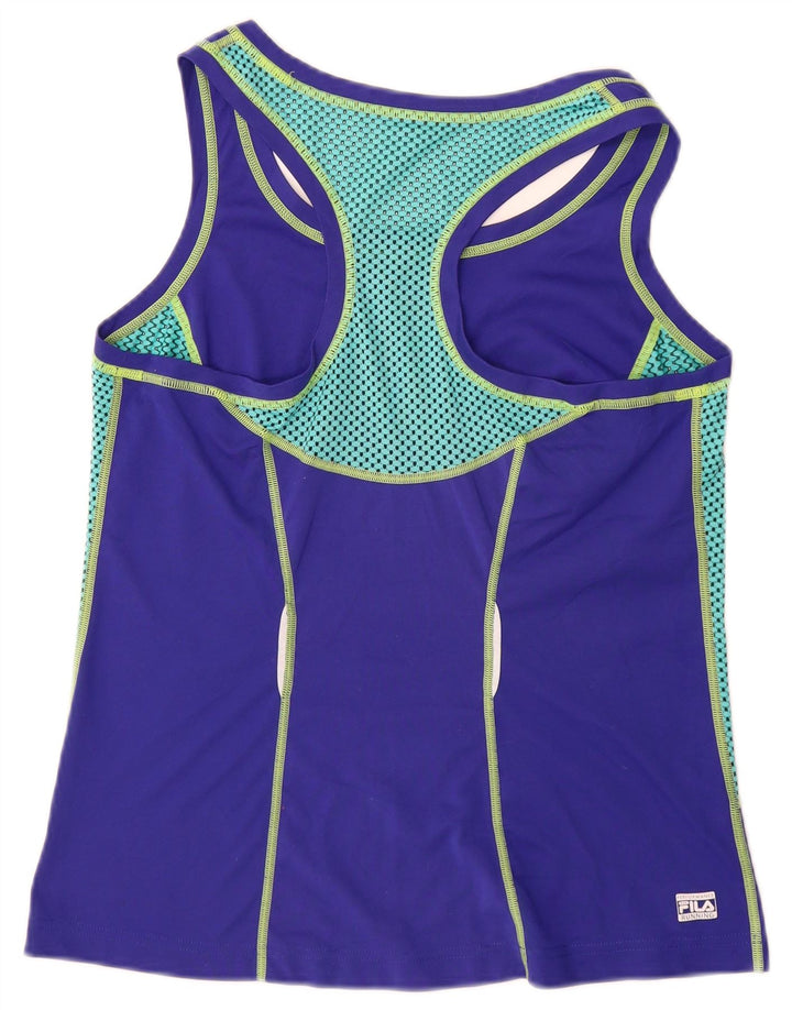 Colete feminino FILA UK 12 poliéster colorblock roxo médio