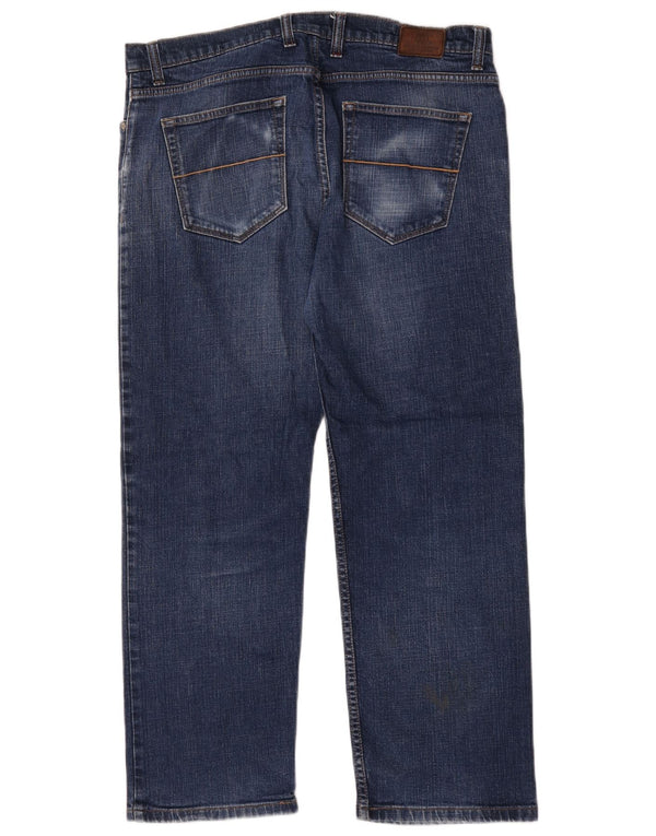 Calça jeans reta masculina Marks & Spencer Blue Harbor W38 L29 algodão azul