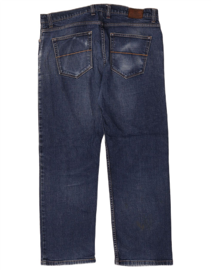 Calça jeans reta masculina Marks & Spencer Blue Harbor W38 L29 algodão azul