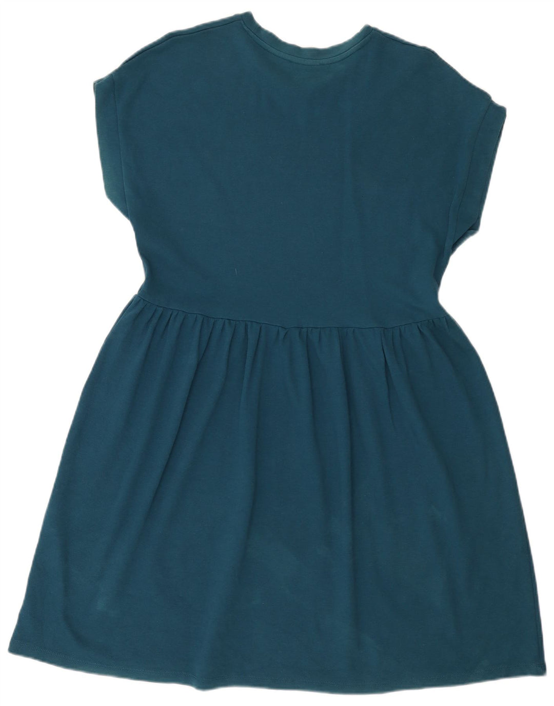 Vestido feminino Zara sem mangas evasê médio azul marinho algodão