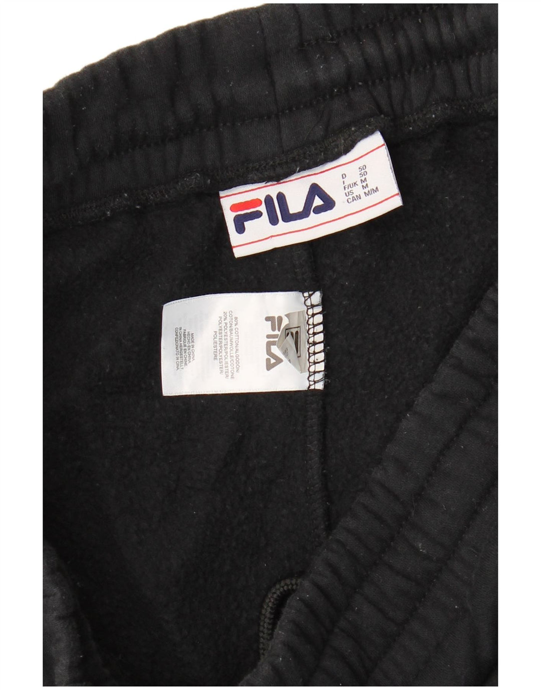 Calça de treino masculina FILA Graphic Joggers médio algodão preto