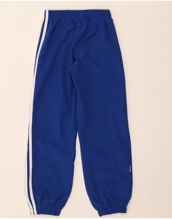 Adidas meninos calças de treino joggers 9-10 anos azul colorblock