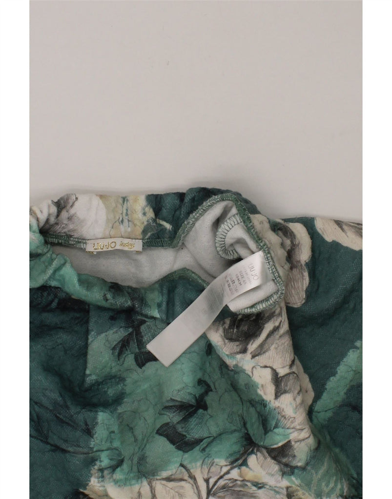 LIU JO Girls Mini Skirt 3-4 Years W18  Green Floral Polyester Vintage Liu Jo and Second-Hand Liu Jo from Messina Hembry 