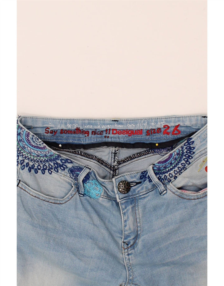 DESIGUAL Womens Straight Jeans W26 L28 Blue Vintage Desigual and Second-Hand Desigual from Messina Hembry 