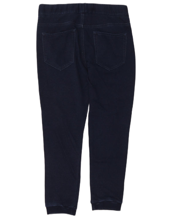 Benetton Mens Joggers Casual Trousers IT 48 Medium W34 L27 Navy Blue Cotton