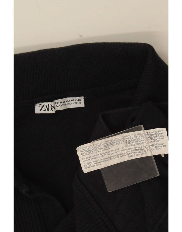 Camisa polo masculina Zara médio algodão azul marinho