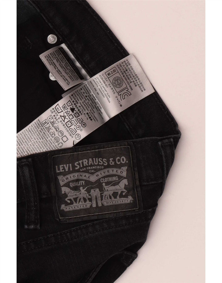 Jeans retos masculinos Levi's W38 L29 algodão preto