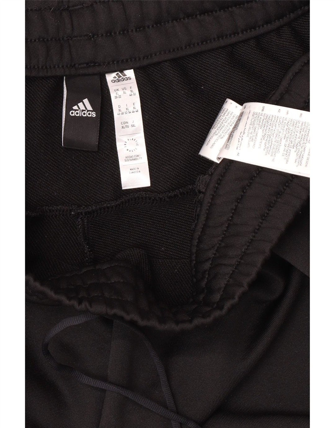 Calça de treino feminina Adidas Joggers UK 20/22 XL preto poliéster