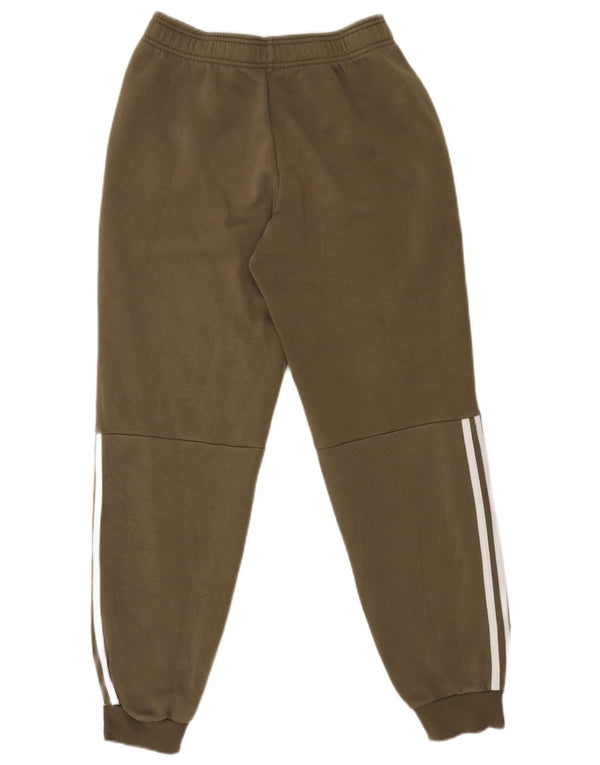 Adidas meninos calças de treino joggers 15-16 anos cáqui colorblock algodão