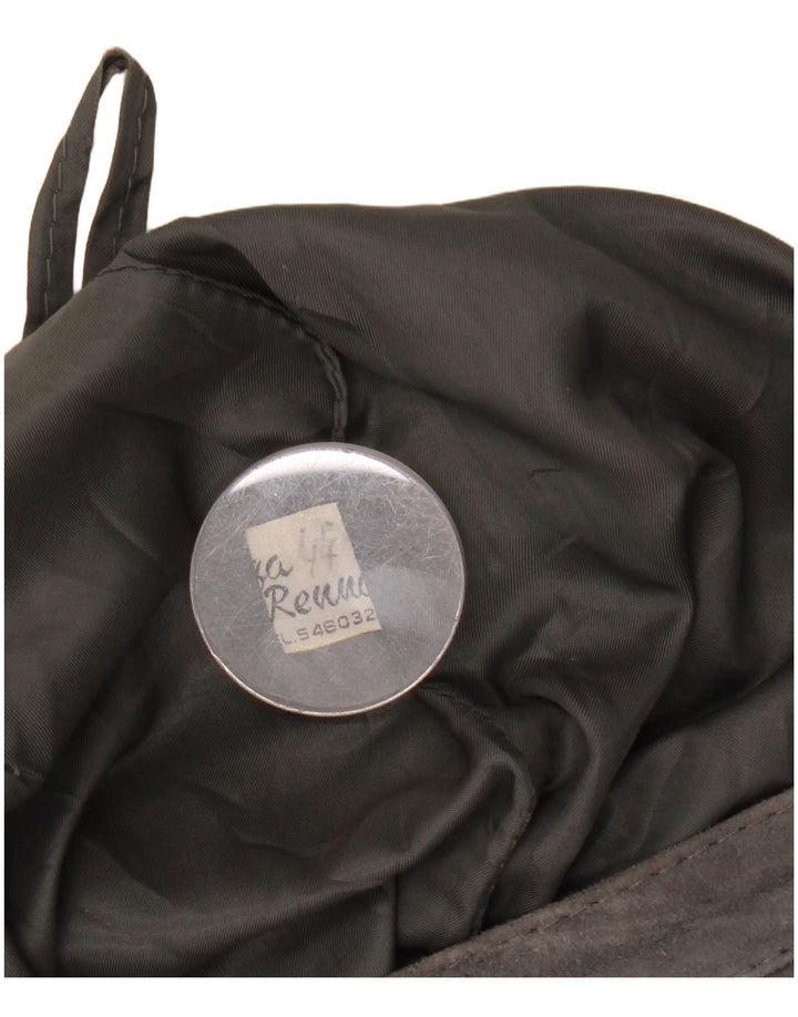 Saia feminina de camurça VINTAGE IT 44 W27 L26 cinza