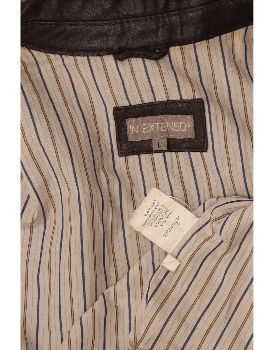 Jaqueta de couro masculina In Extenso UK 40 grande marrom