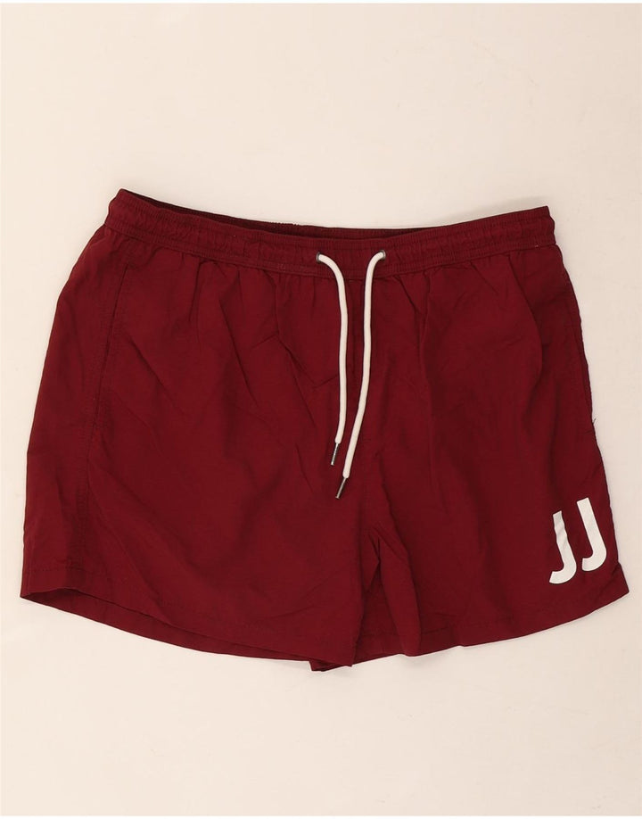 Shorts de natação masculino Jack & Jones gráfico grande poliéster cor de vinho
