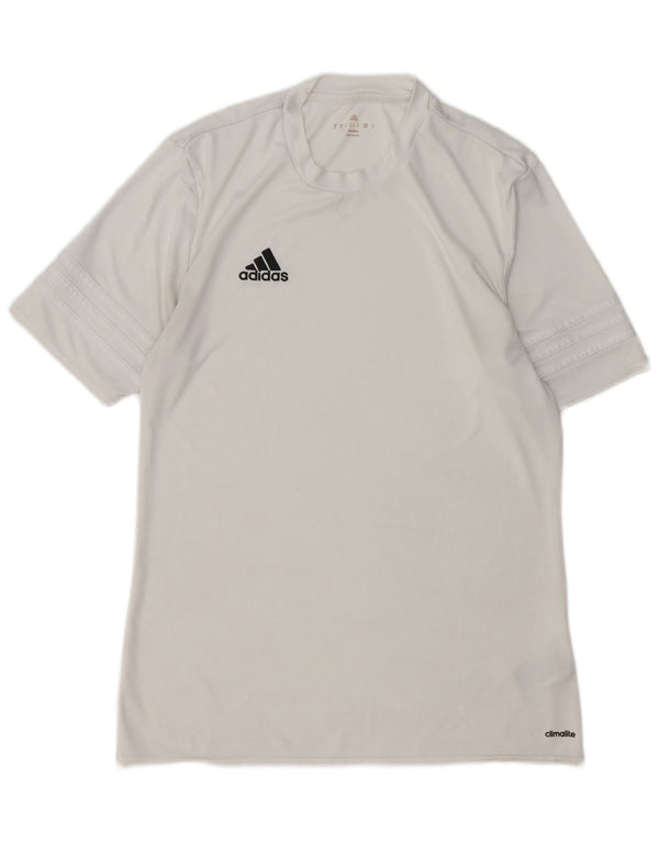 Camiseta Adidas Masculina Climalite Top Médio Poliéster Branco