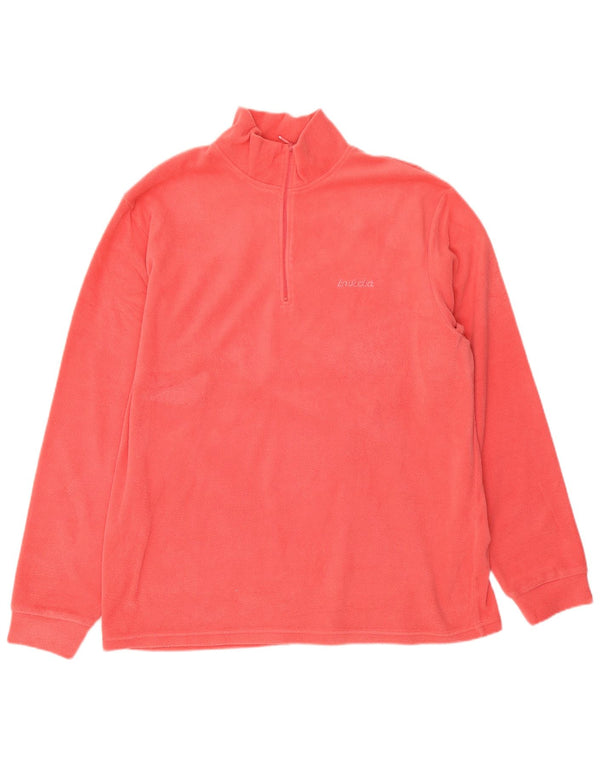 Suéter de lã feminino Invicta com zíper e gola 2XL poliéster vermelho
