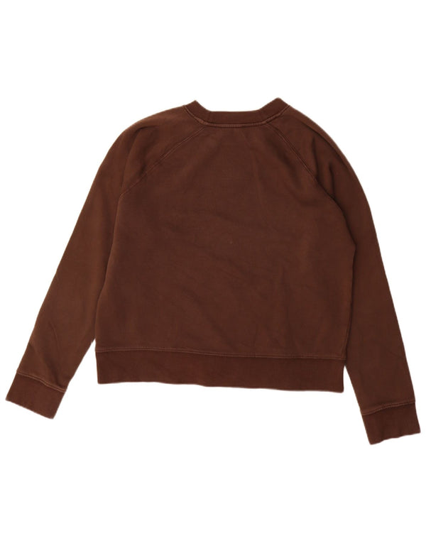 Zara moletom feminino jumper UK 14 algodão marrom médio