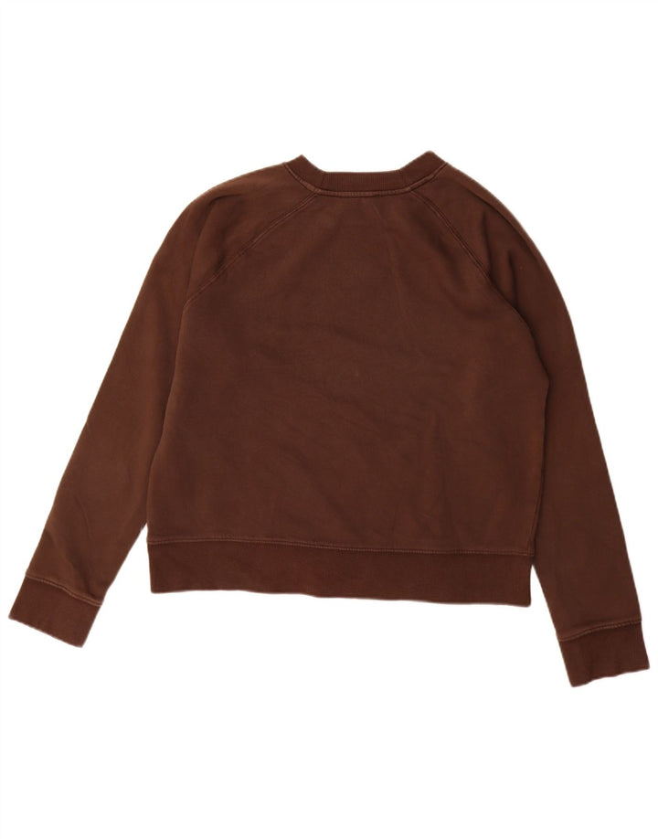 Zara moletom feminino jumper UK 14 algodão marrom médio