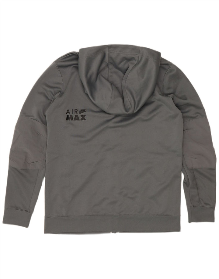 Suéter Nike Boys Graphic Zip com capuz 12-13 anos grande cinza poliéster