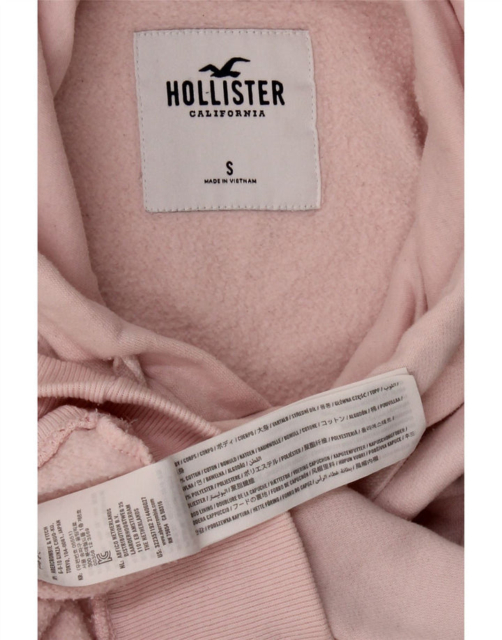 Suéter masculino com capuz gráfico HOLLISTER pequeno algodão rosa