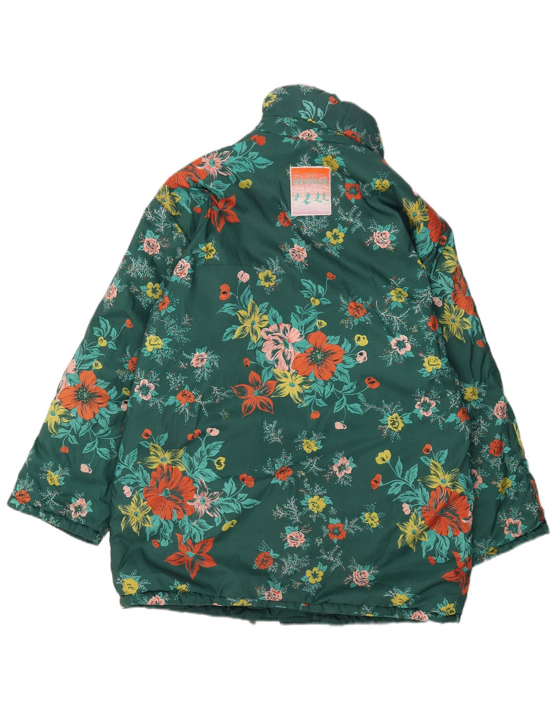 Jaqueta de esqui reversível feminina Stratos EU 44 XL poliéster floral verde