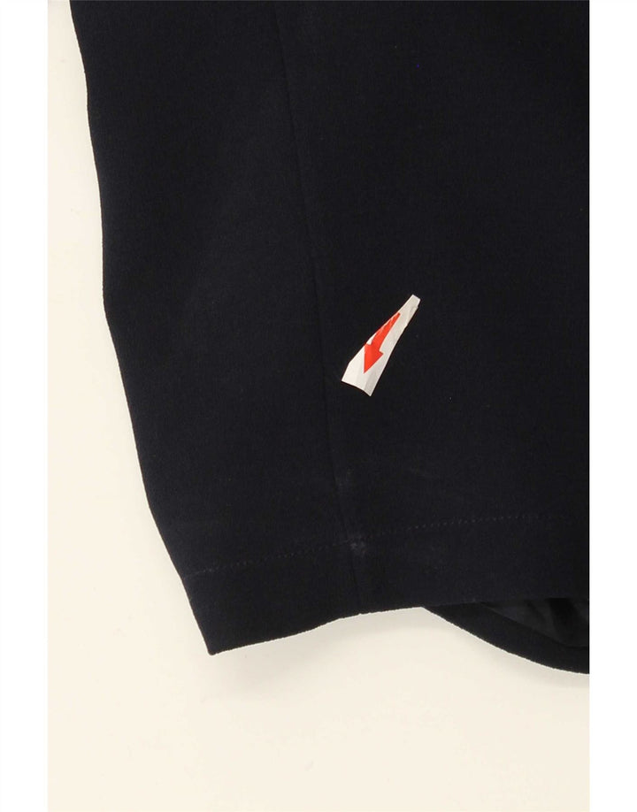 Jaqueta Bolero aberta feminina vintage Reino Unido 18 XL azul marinho poliéster