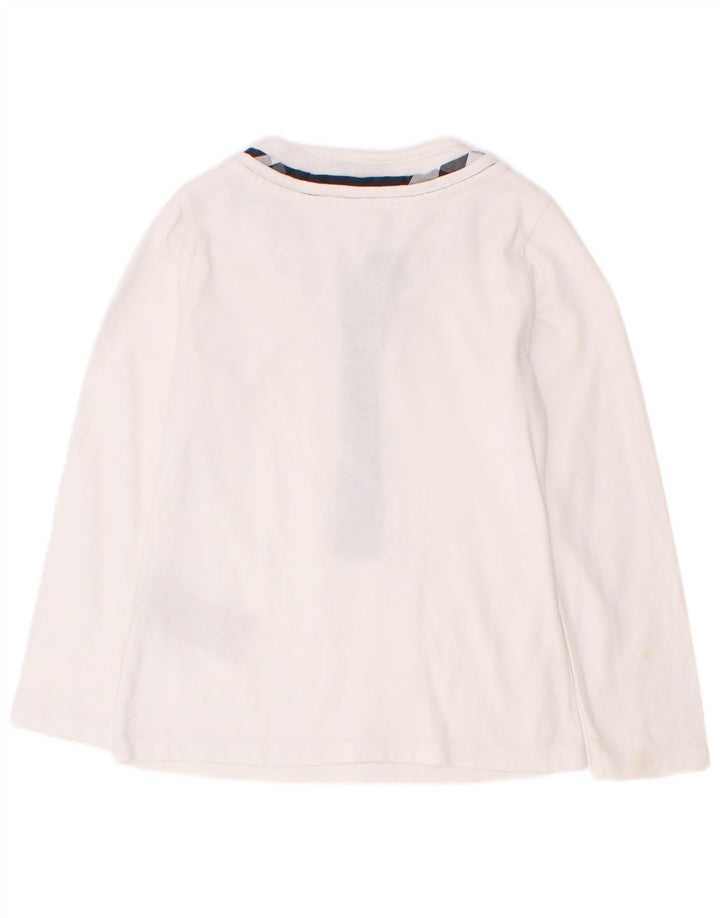 Burberry Girls Top Manga Longa 4-5 Anos Algodão Branco