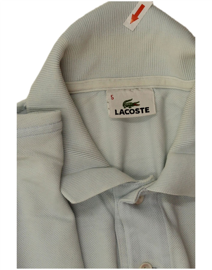 Camisa polo masculina Lacoste tamanho 5 grande algodão azul