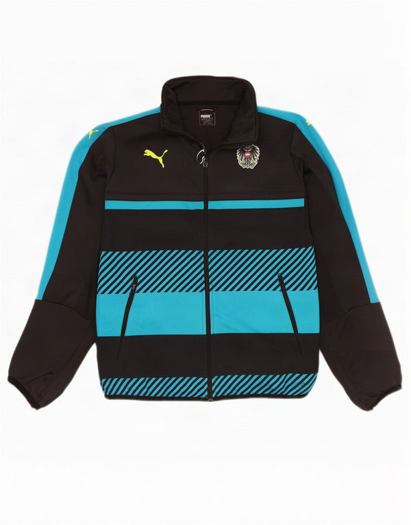 Puma Mens Treino Top Jacket Grande Preto Colorblock Poliéster Esportes