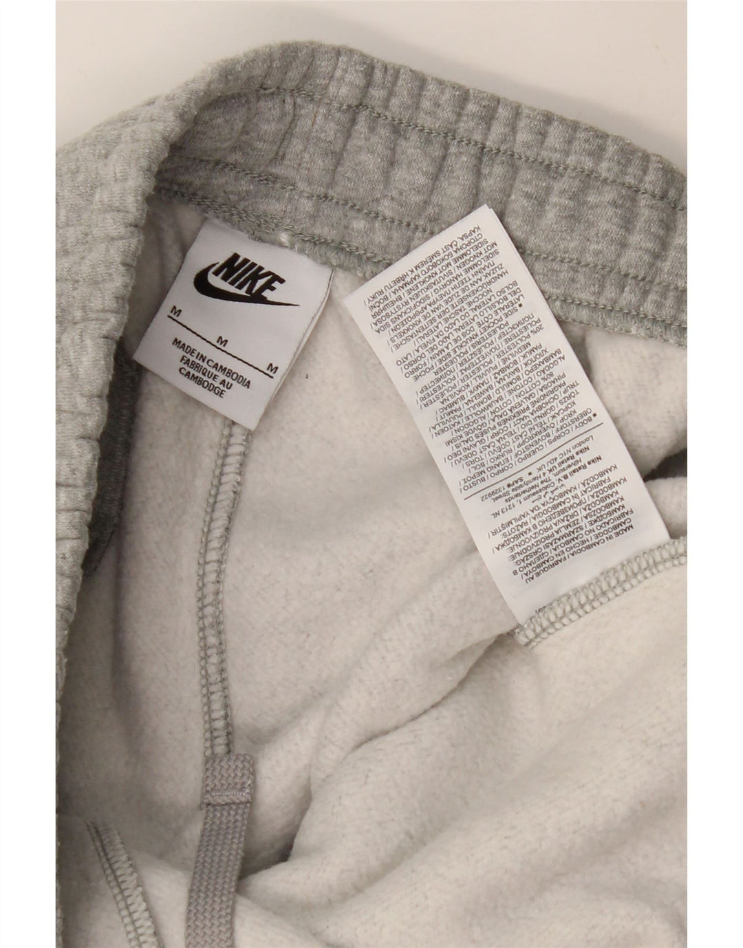 Calça de treino masculina NIKE Joggers cinza médio algodão manchado