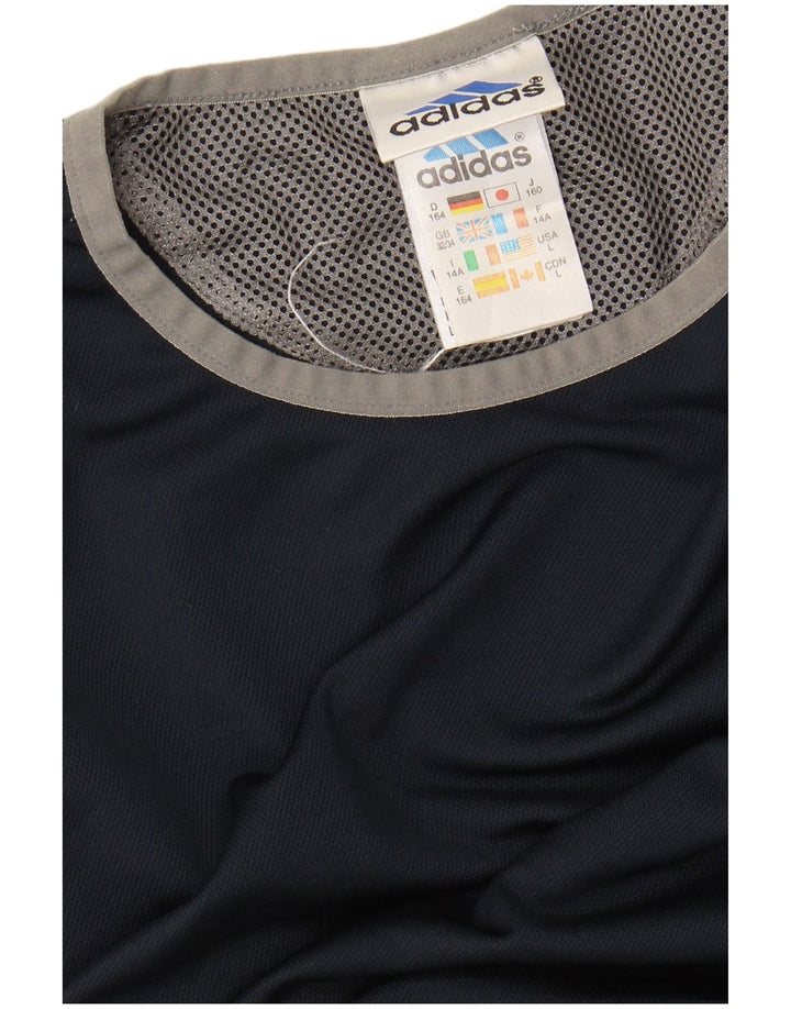 Top T-Shirt ADIDAS Menino 13-14 Anos Azul Marinho Poliéster