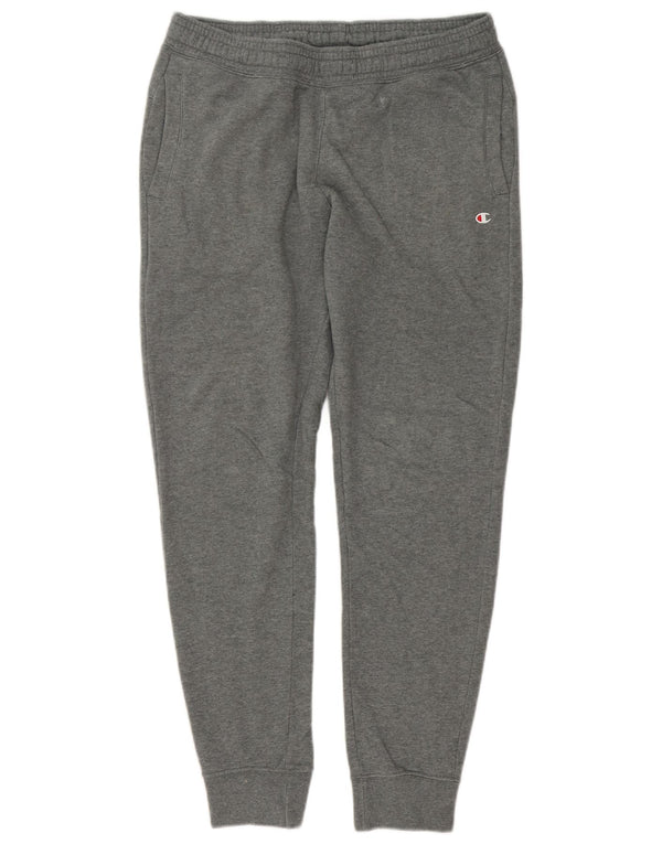 Calça esportiva masculina Champion Joggers de algodão cinza médio