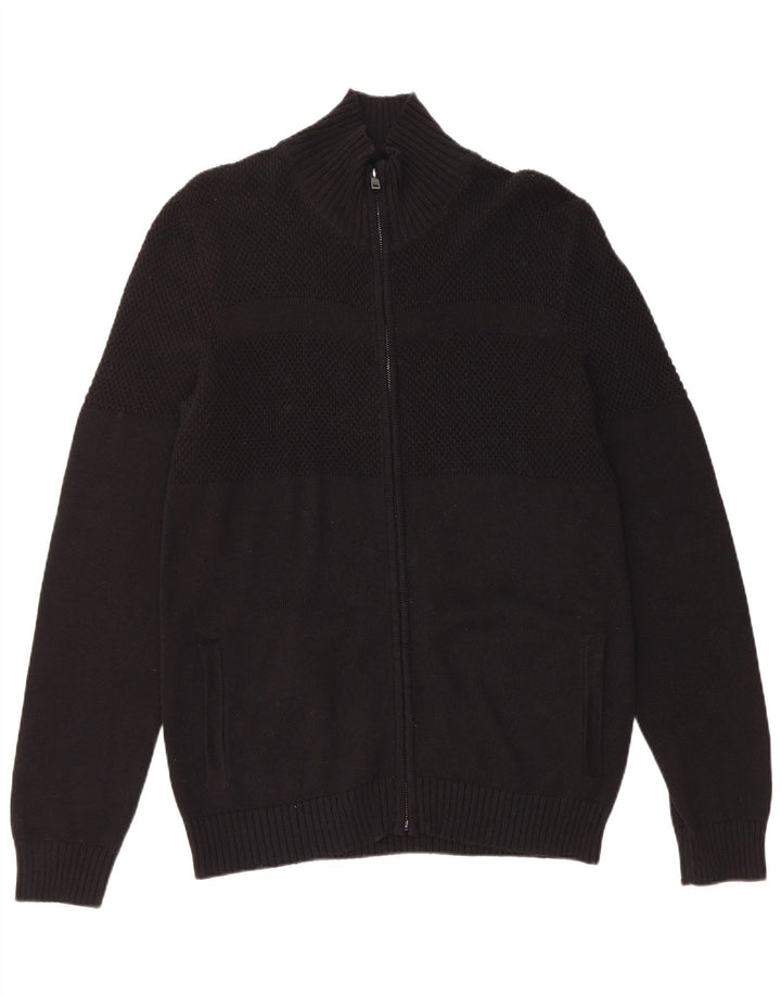 Suéter cardigã masculino GUESS grande algodão preto