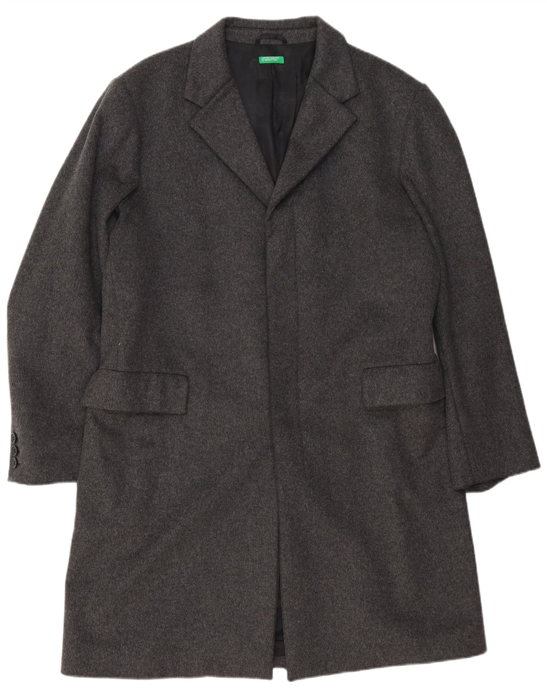 Sobretudo masculino BENETTON IT 52 XL lã cinza