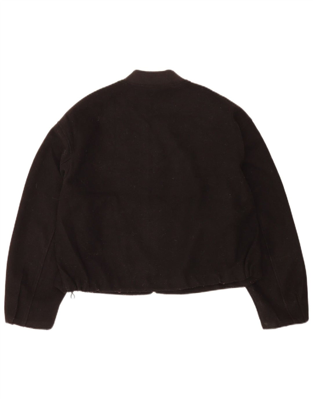 Zara Womens Oversized Bomber Jacket UK 14 Médio Preto Poliéster