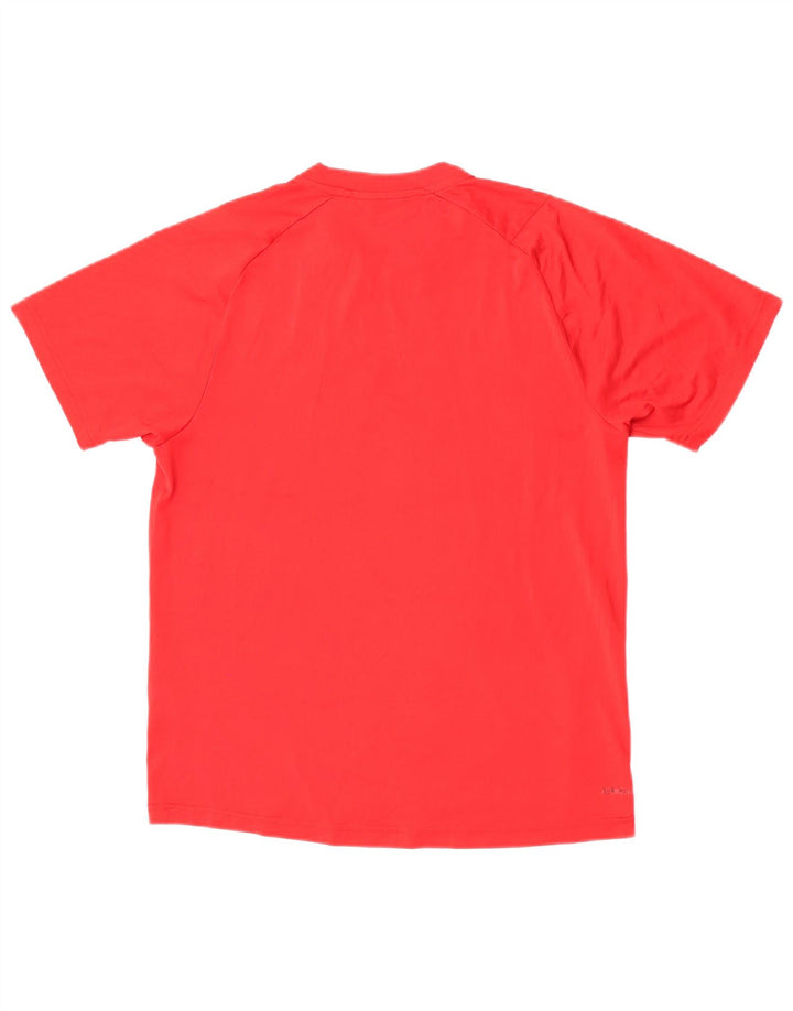 Adidas Mens Graphic T-Shirt Top Pequeno Poliéster Vermelho