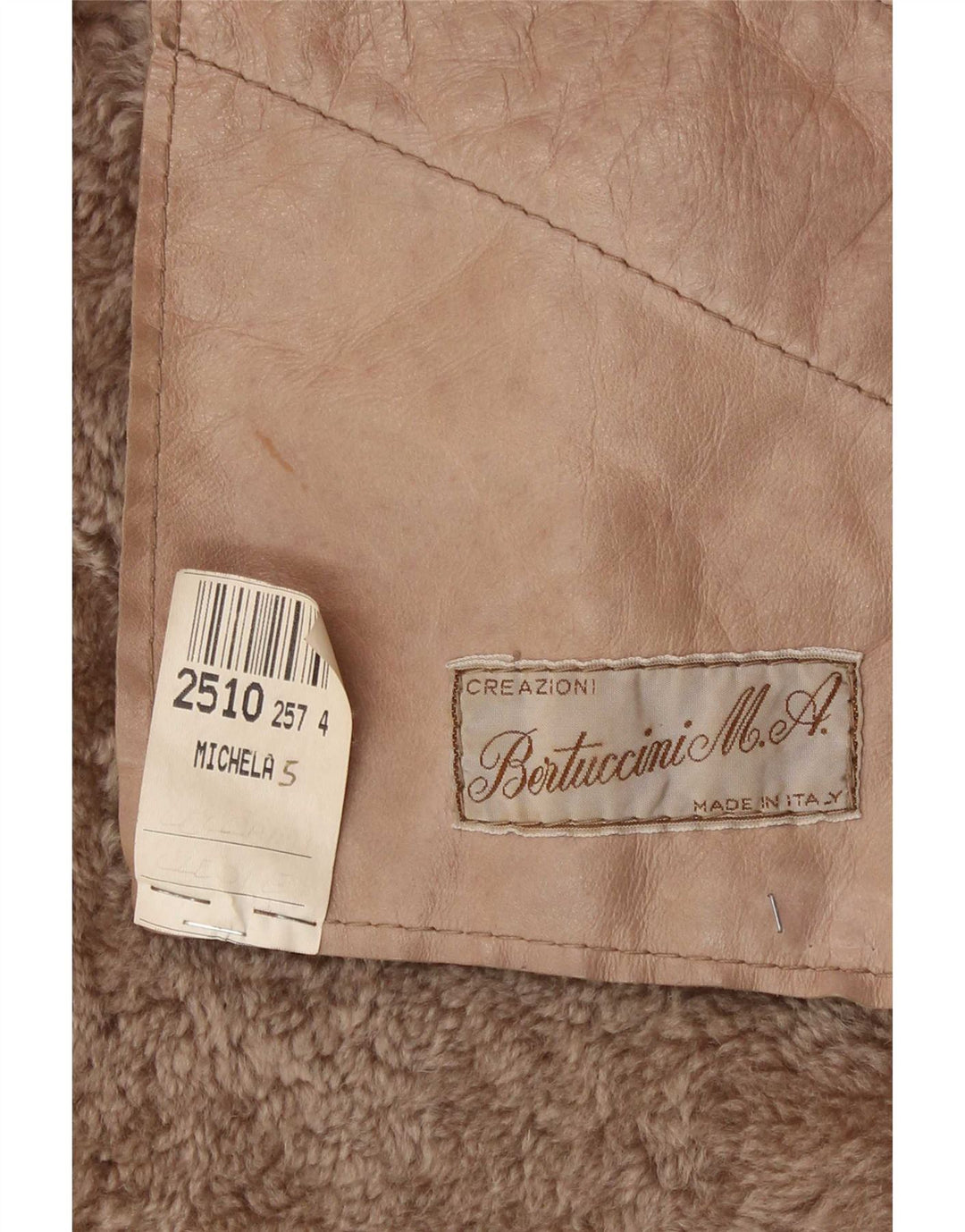 Jaqueta Shearling Feminina Vintage Reino Unido 12 Marrom Médio Clássico