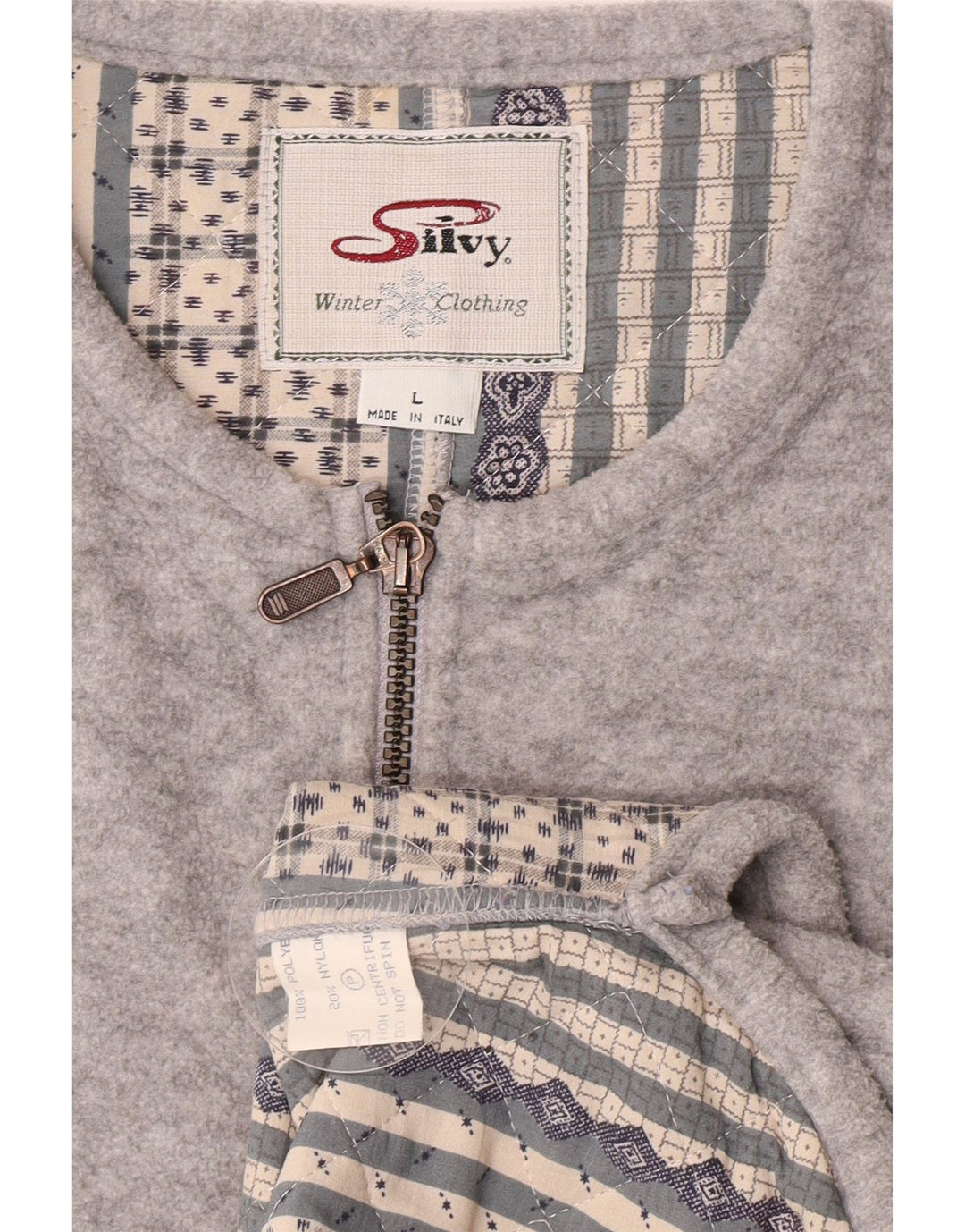 Silvy Mens Fleece Gilet UK 40 Grande Poliéster Cinza