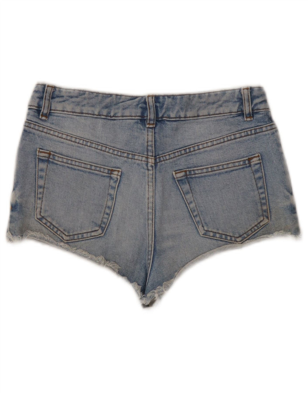 Shorts jeans feminino Topshop W26 pequeno algodão azul