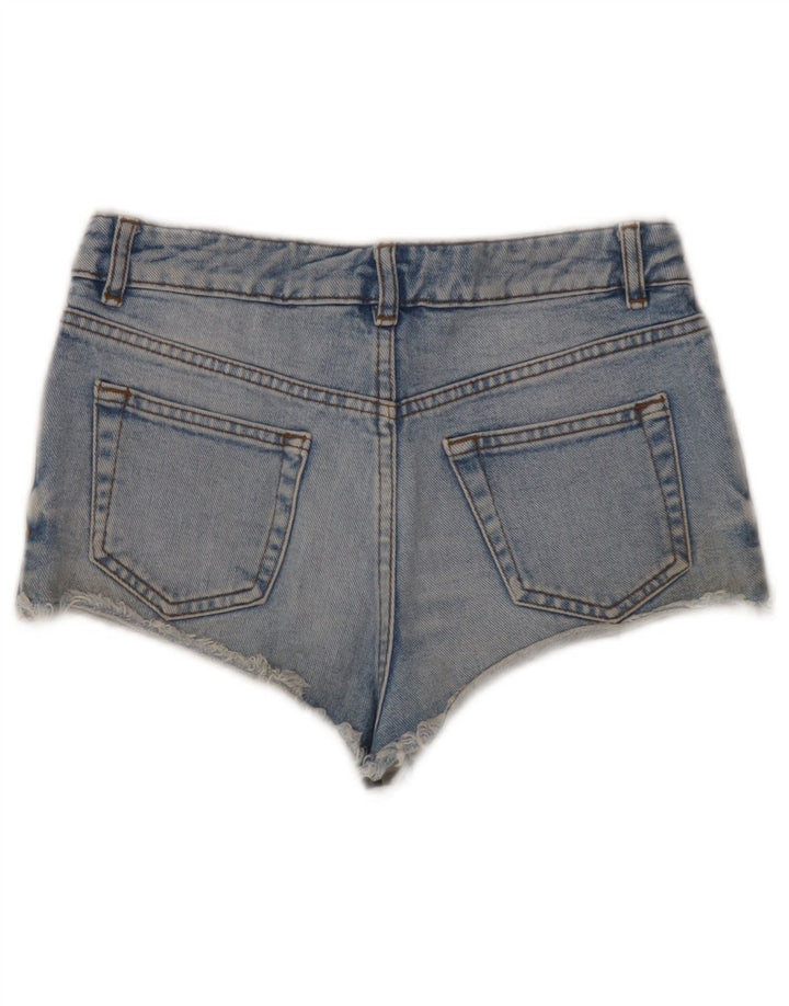 Shorts jeans feminino Topshop W26 pequeno algodão azul